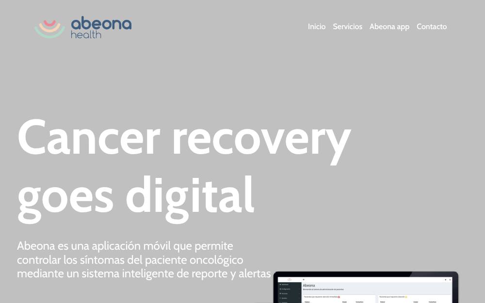 Portada de la web de Abeona Health