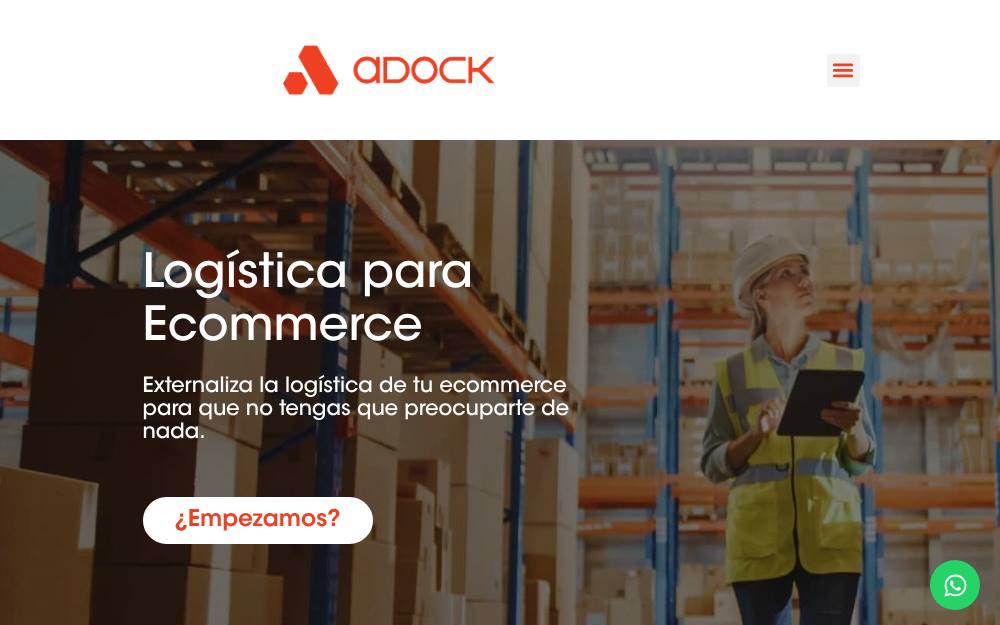 Portada de la web de Adock