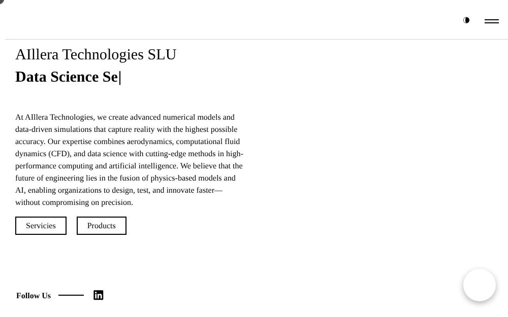 Portada de la web de Aillera Technologies