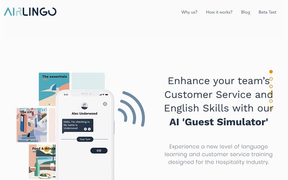 Portada de la web de Airlingo