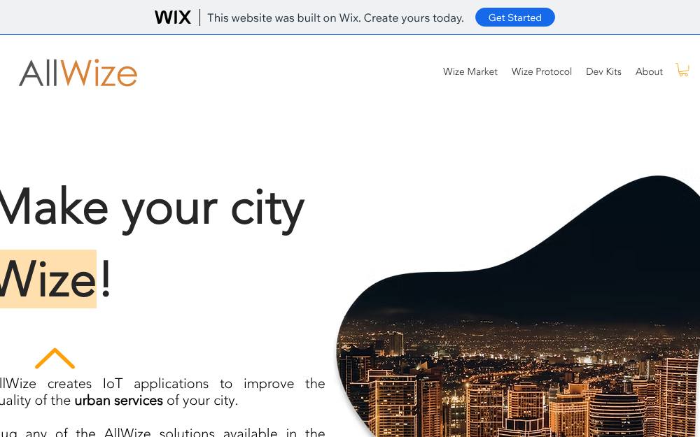 Portada de la web de Allwize