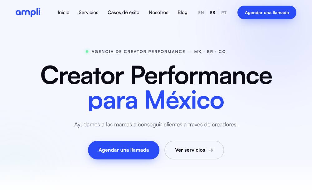 Portada de la web de Ampli