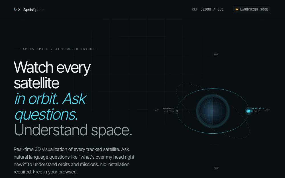 Portada de la web de Apsis Space