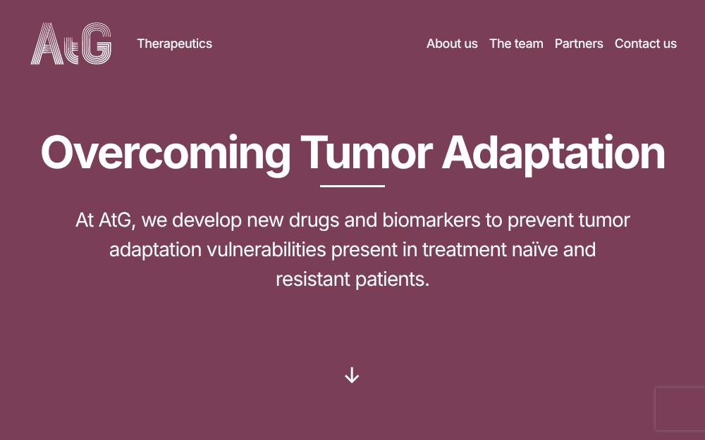Portada de la web de Atg Therapeutics