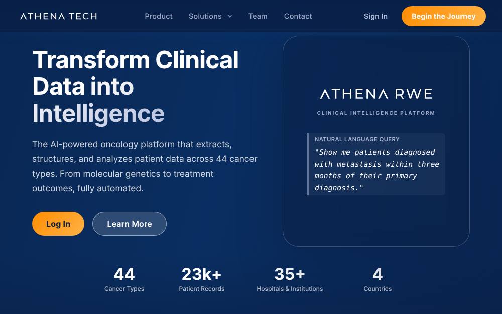 Portada de la web de Athena Tech
