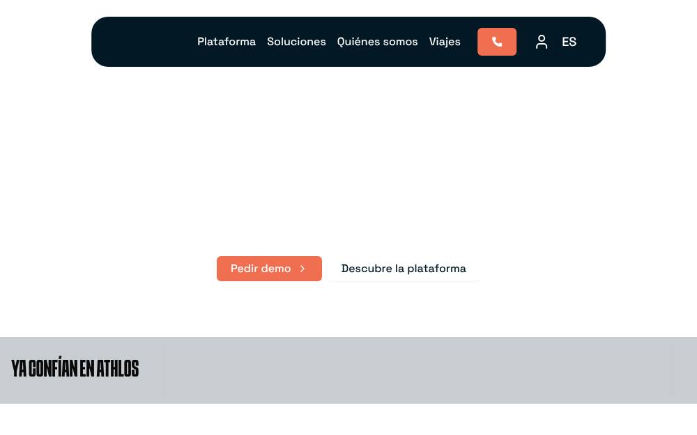 Portada de la web de Athlos