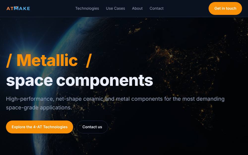 Portada de la web de Atmake