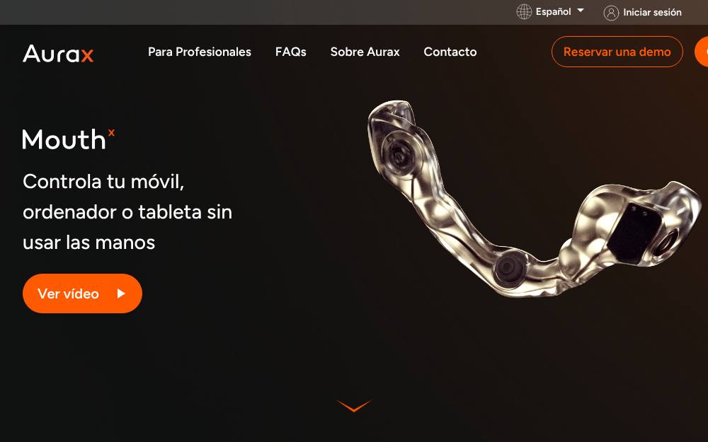 Portada de la web de Aurax