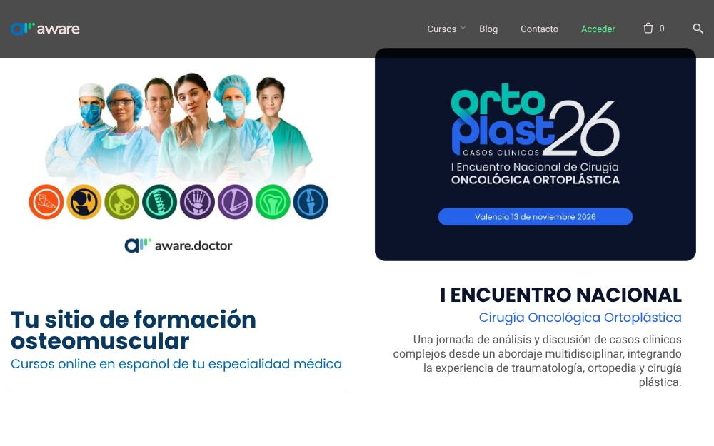 Portada de la web de Aware.Doctor
