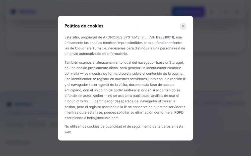 Portada de la web de Axonodus