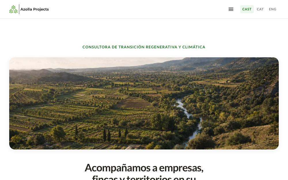 Portada de la web de Azolla Projects