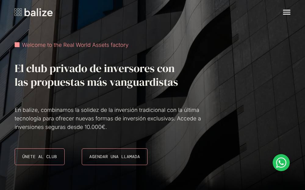 Portada de la web de Balize