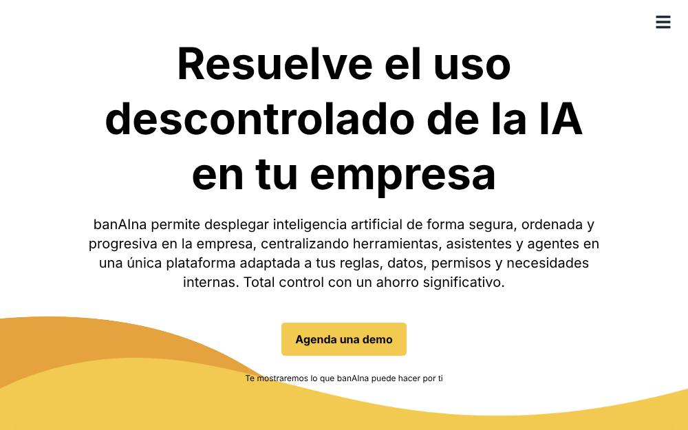 Portada de la web de Banaina