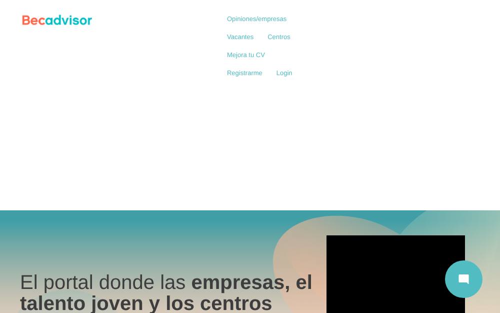Portada de la web de Becadvisor