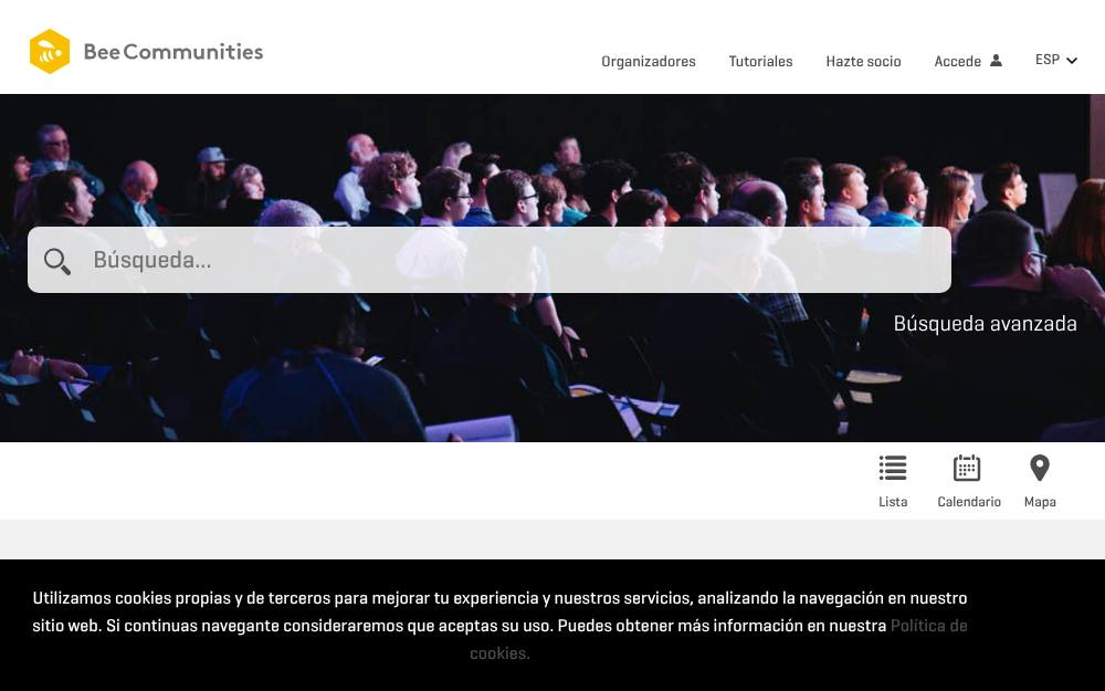 Portada de la web de Bee Communities