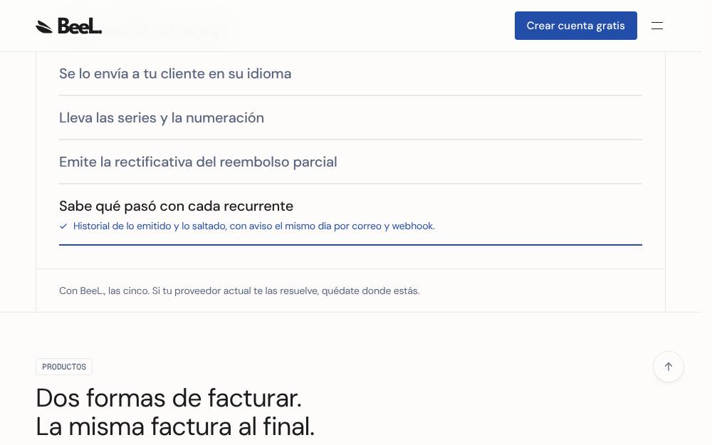 Portada de la web de Beel.