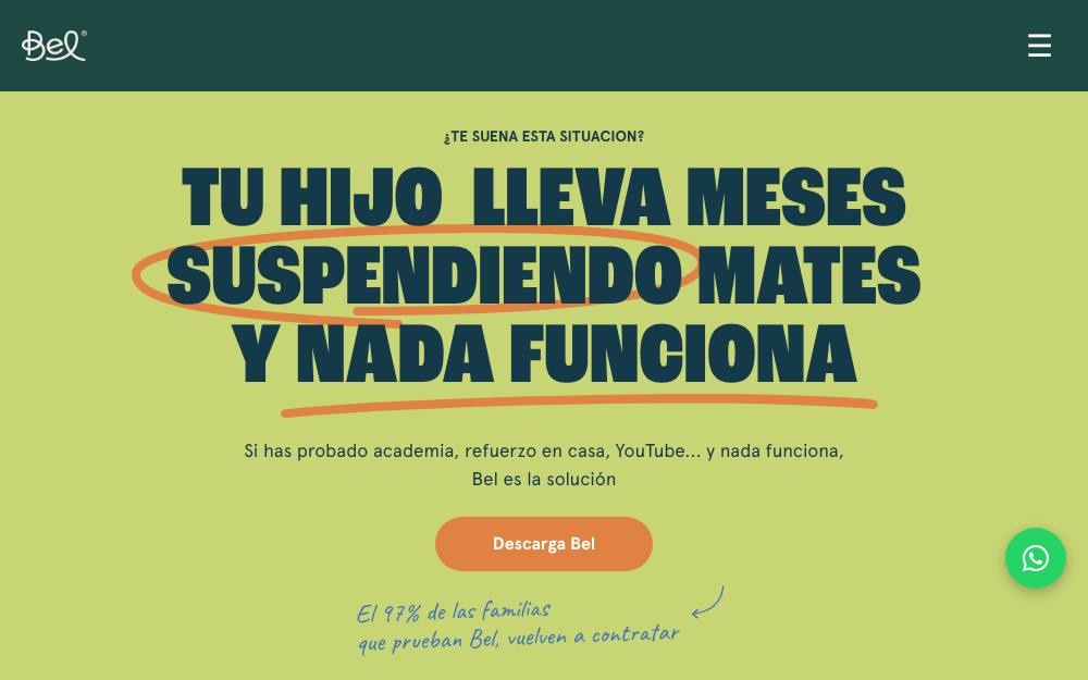Portada de la web de Bel