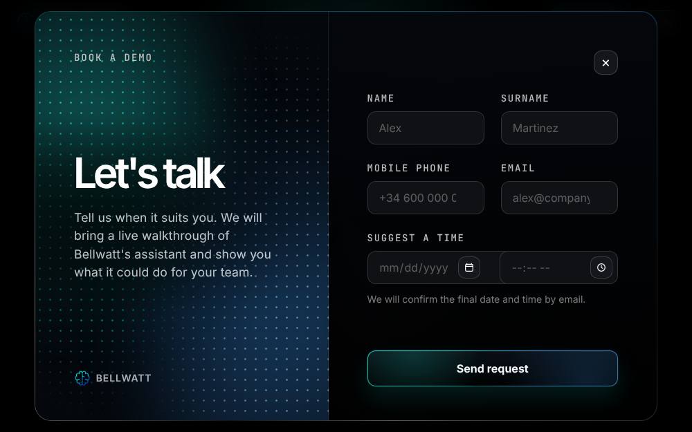 Portada de la web de Bellwatt
