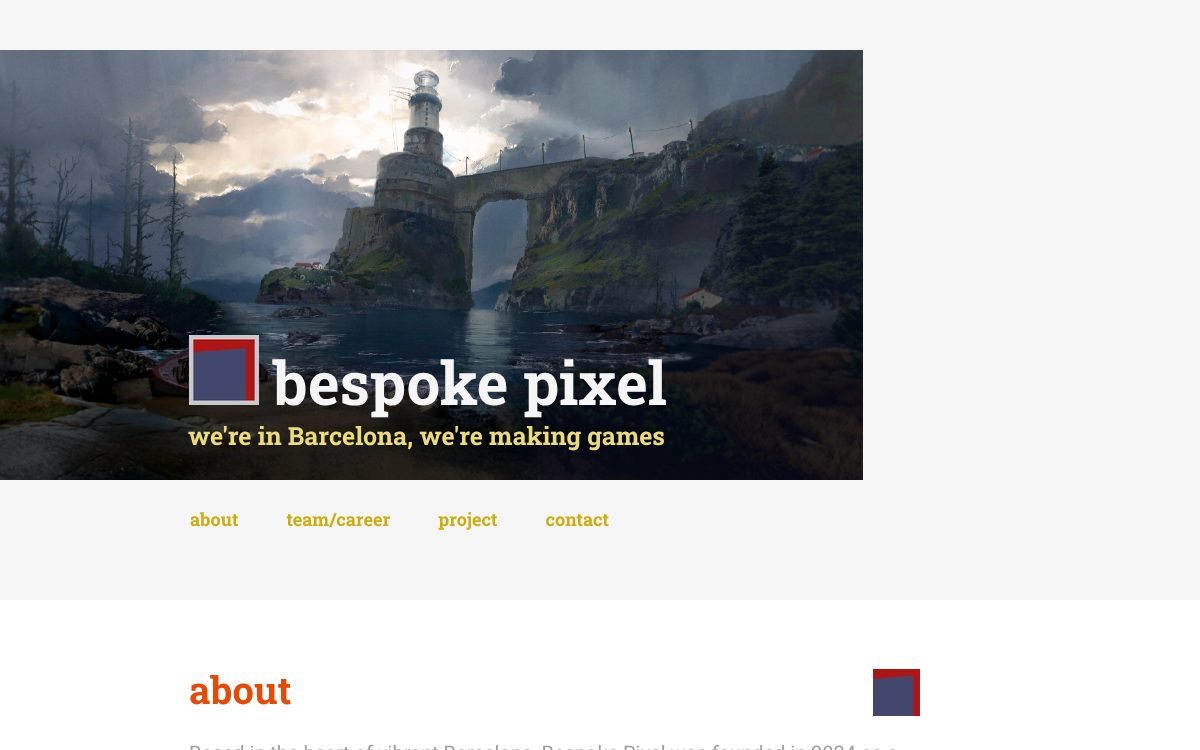 Portada de la web de Bespoke Pixel Studio
