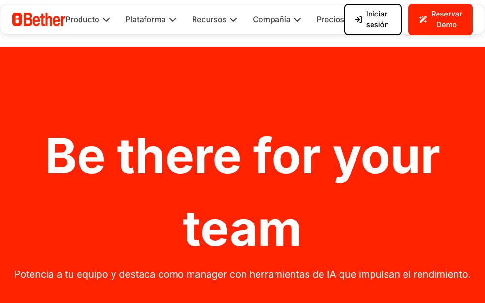 Portada de la web de Bether