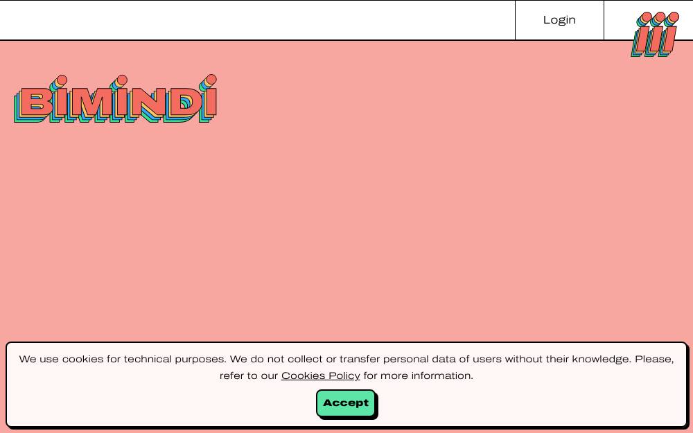 Portada de la web de Bimindi