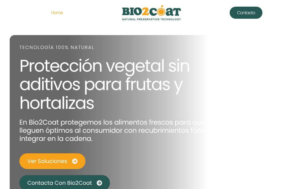 Portada de la web de Bio2Coat