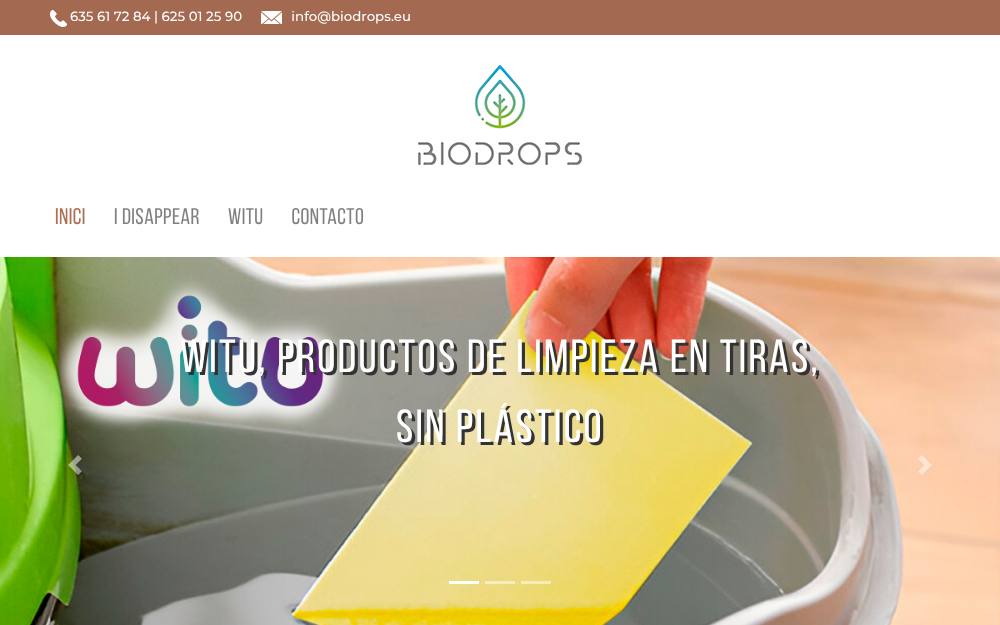 Portada de la web de Biodrops