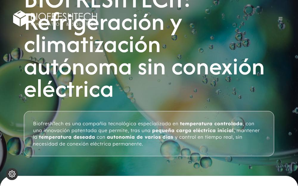Portada de la web de Biofreshtec.