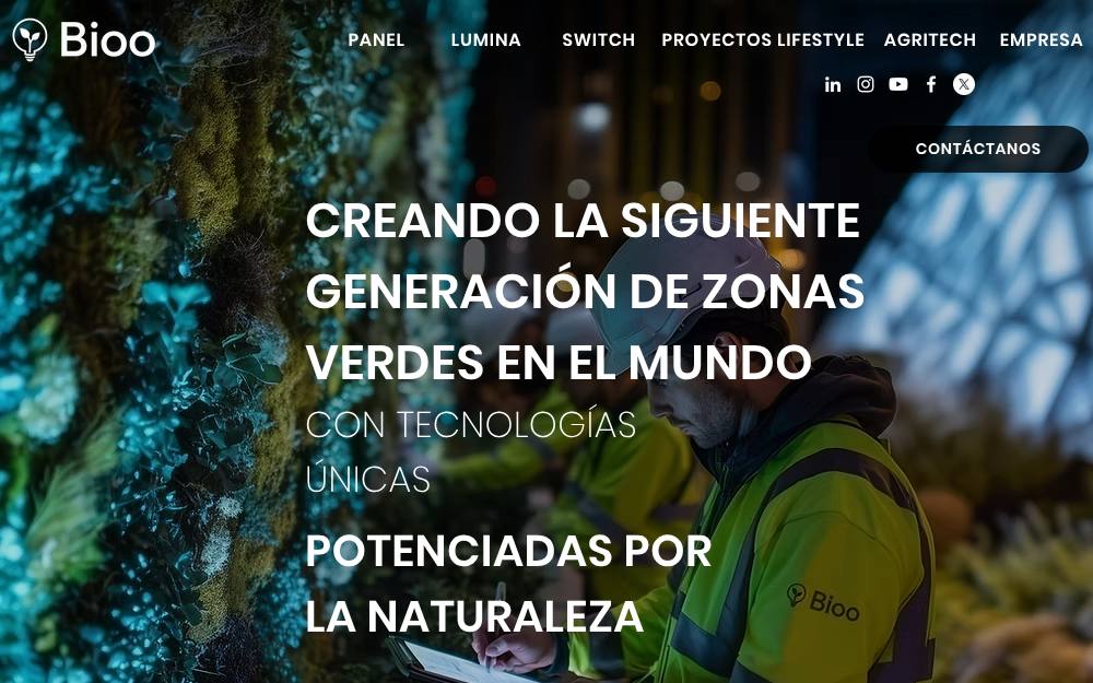 Portada de la web de Bioo