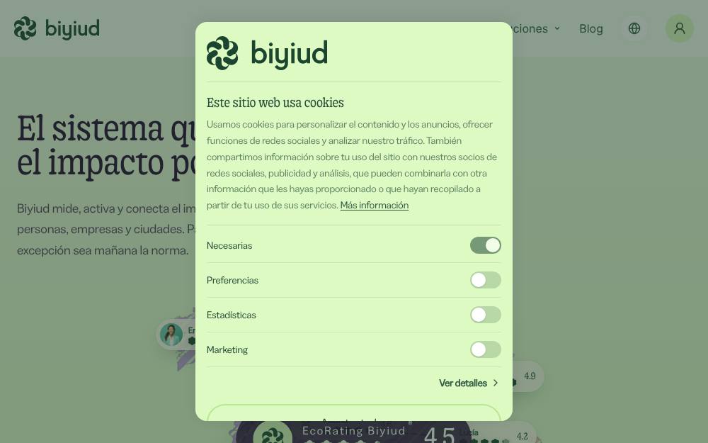 Portada de la web de Biyiud