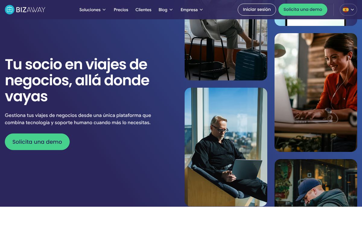 Portada de la web de Bizaway