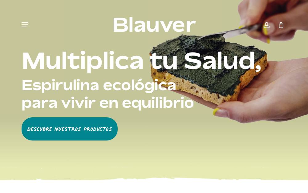 Portada de la web de Blauver