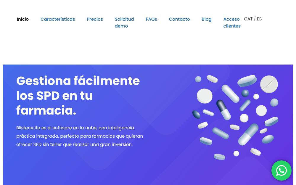 Portada de la web de Blistersuite