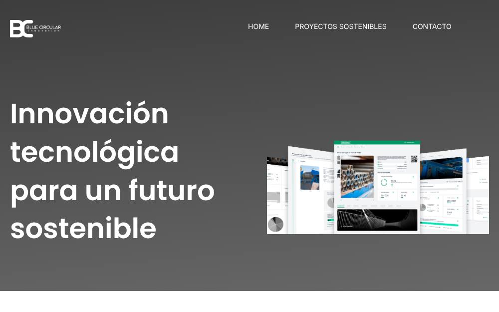 Portada de la web de Blue Circular Innovation