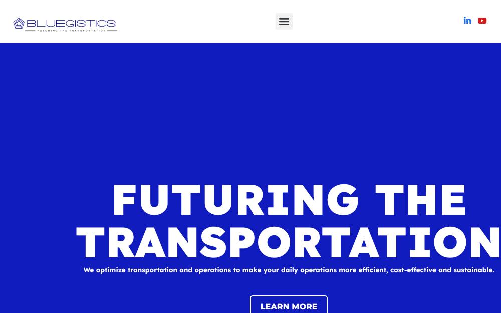 Portada de la web de Bluegistics