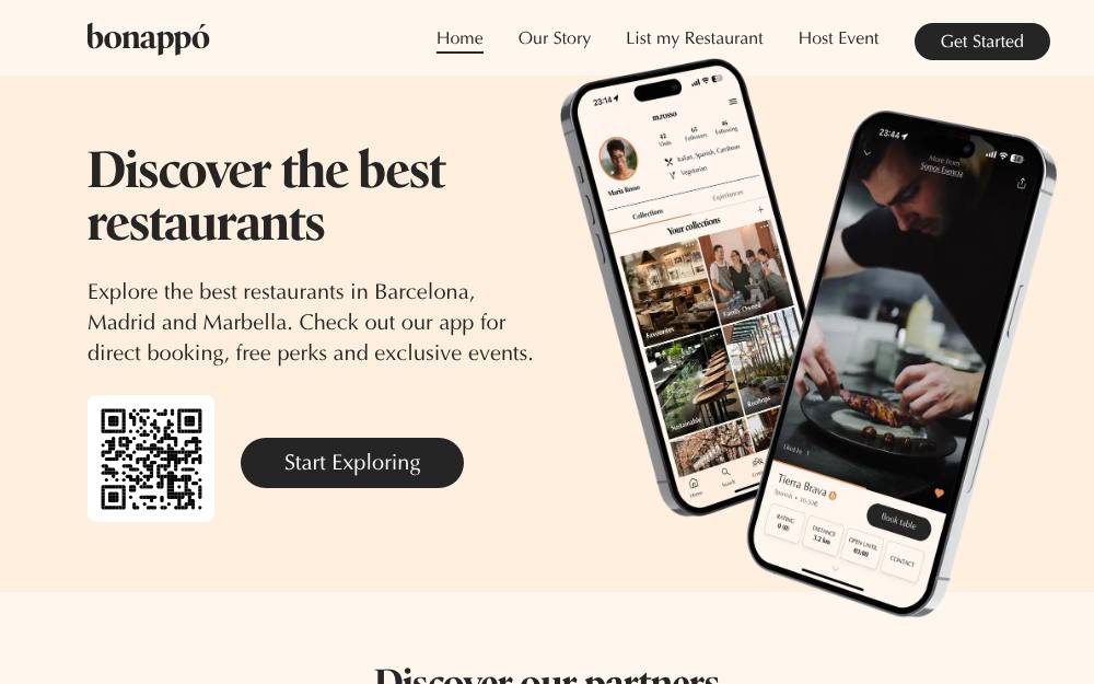 Portada de la web de Bonappo