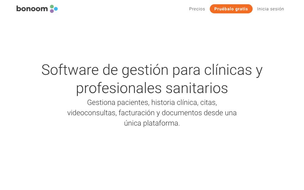 Portada de la web de Bonoom