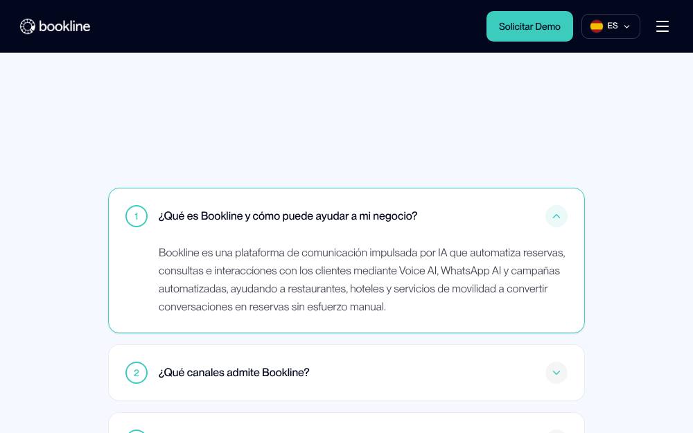Portada de la web de Bookline