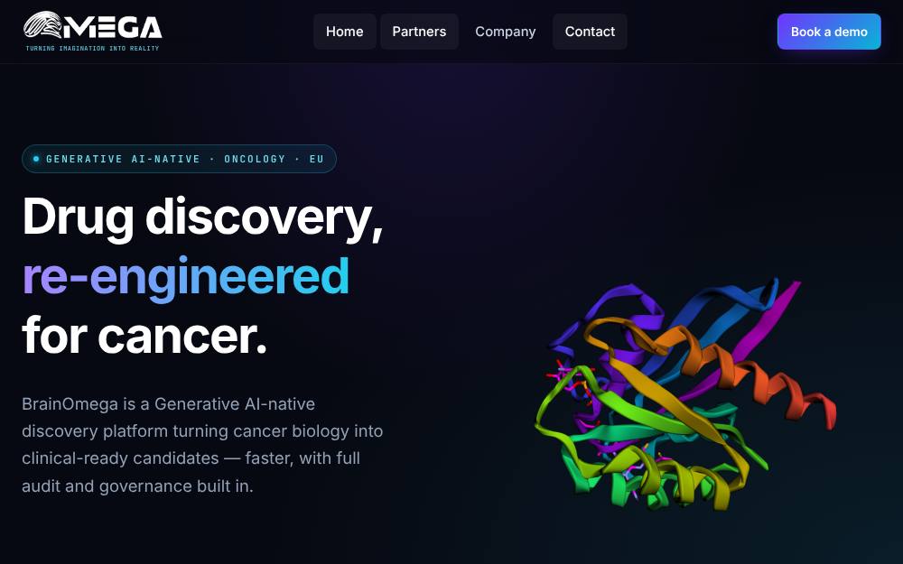 Portada de la web de Brainomega
