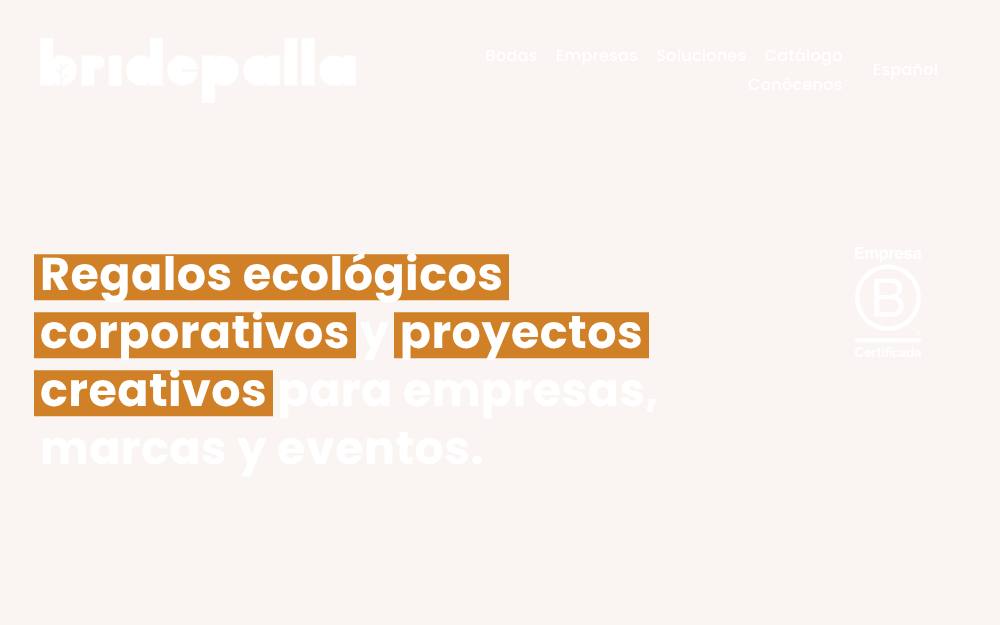 Portada de la web de Bridepalla