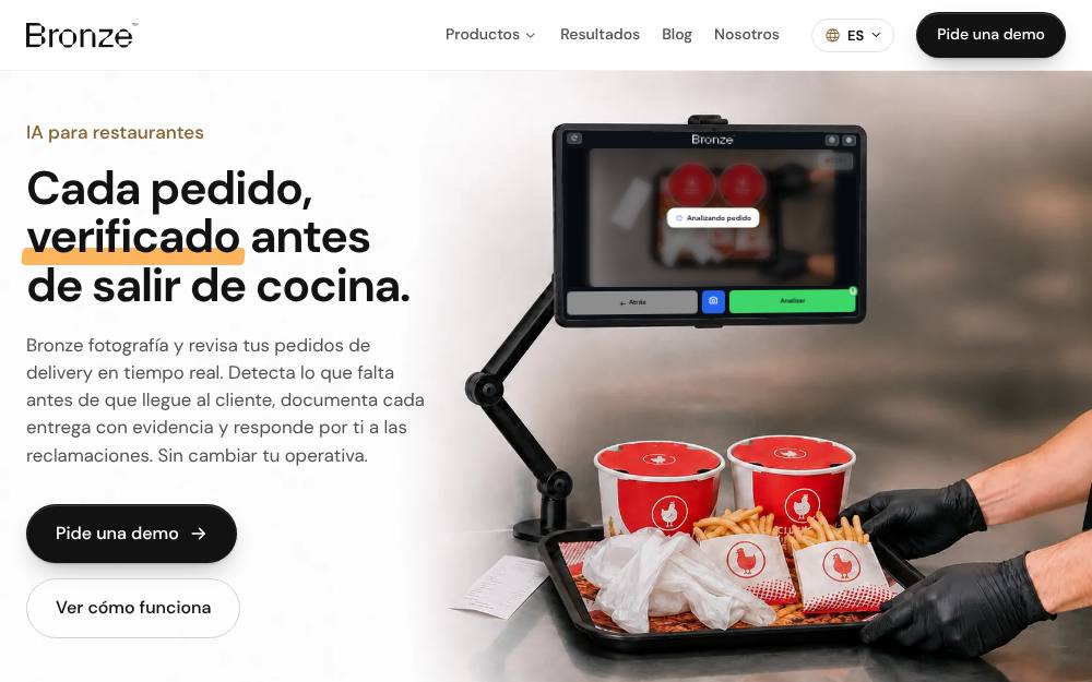 Portada de la web de Bronze