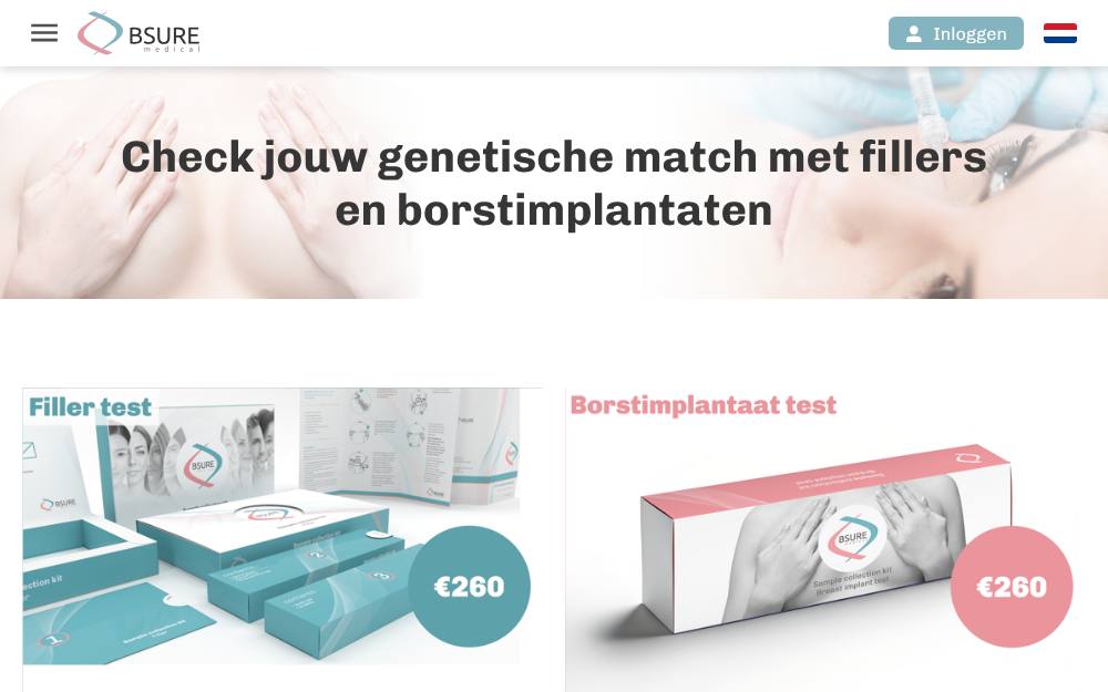 Portada de la web de Bsure Medical