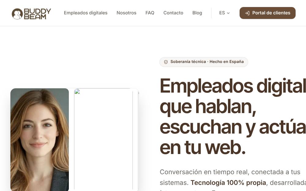 Portada de la web de Buddybeam