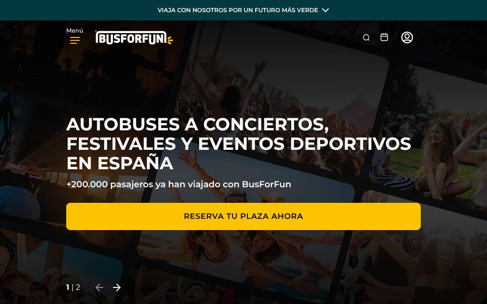 Portada de la web de Busforfunespana S.L.