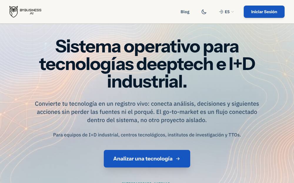 Portada de la web de Bybusiness Ai