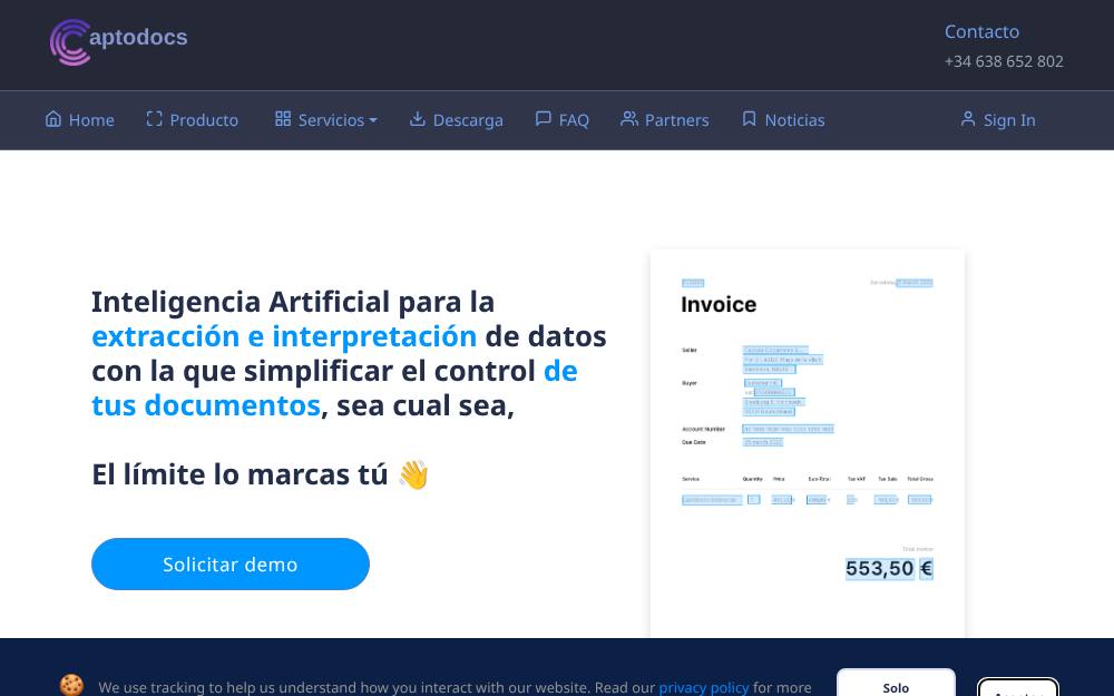Portada de la web de Captodocs