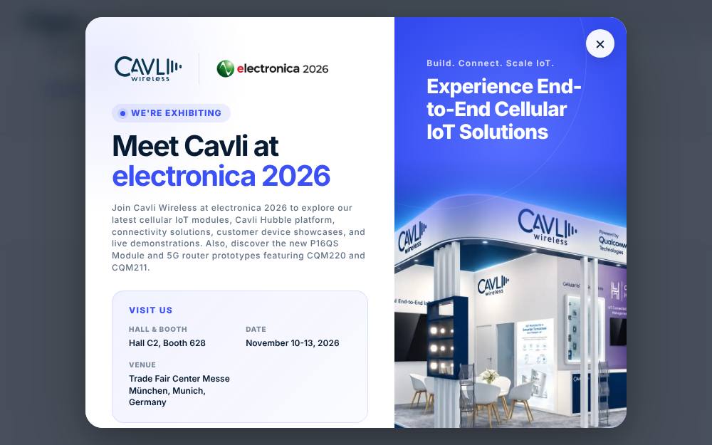 Portada de la web de Cavli Wireless