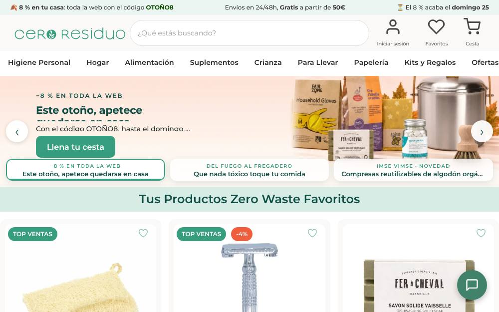 Portada de la web de Cero Residuo