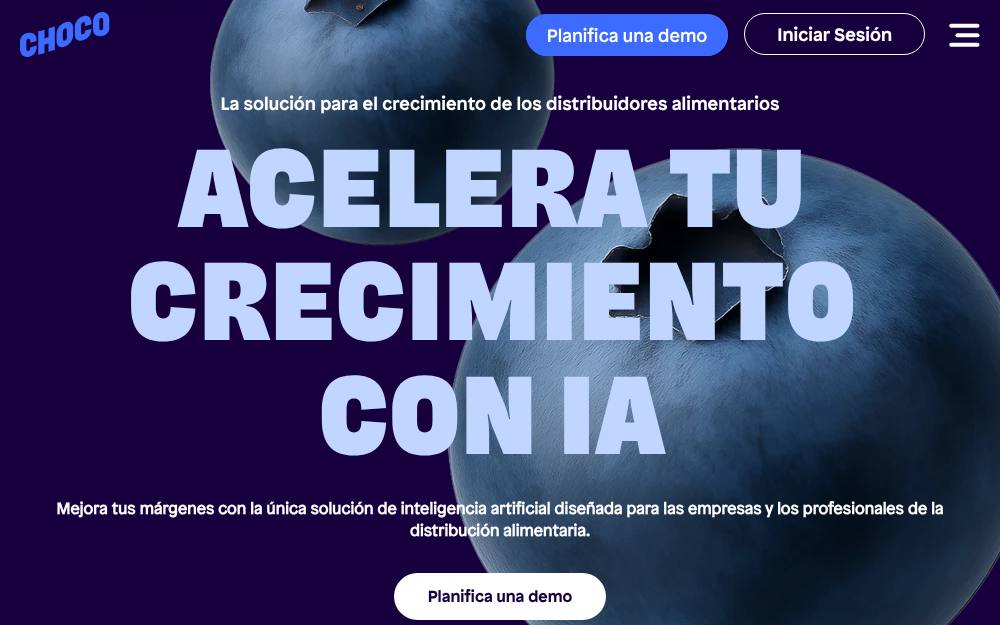 Portada de la web de Choco