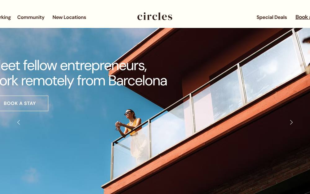 Portada de la web de Circles